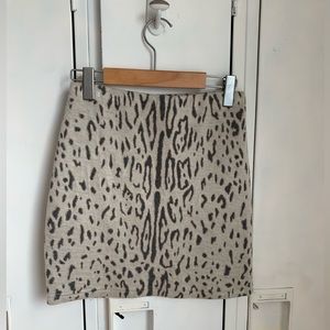 Eve Gravel animal print mini skirt